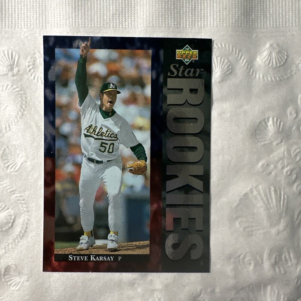 1994 Upper Deck Star Rookie #20 Steve Karsay RC Oakland Athletics Rookie Card119